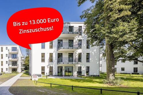 Außenansicht Eingang - Erstbezug! 3-Zimmer-Wohnung mit Balkon im engsten Speckgürtel