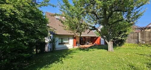 01 Südwestansicht.jpg - Zweifamilienhaus mit Einliegerwohnung und Gartenapartment, Erbpacht