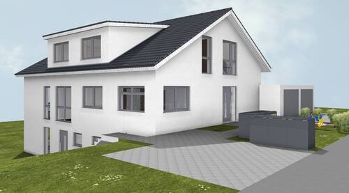 3D Nordostseite.jpg - 1 Zimmer Mehrfamilienhaus, Wohnhaus in Winnenden