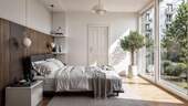Schlafzimmer - Visualisierung - Etagenwohnung mit 92,20 m&sup2; in Berlin zum Kaufen