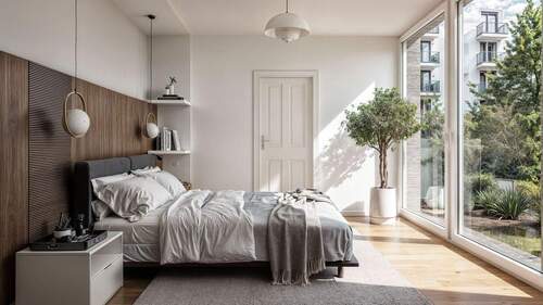 Schlafzimmer - Visualisierung - Etagenwohnung mit 92,20 m&sup2; in Berlin zum Kaufen