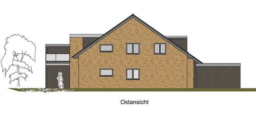 Ostansicht - Moderne DG-Eigentumswohnung in Uelsen - Waterfall - mit attraktiver Abschreibungsmöglichkeit