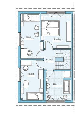 Beispiel OG - 4 Zimmer Doppelhaushälfte in Kuppenheim