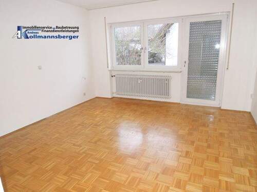 Schlafzimmer mit Zugang zur Terrasse - 3 Zimmer Etagenwohnung zur Miete in Wolnzach