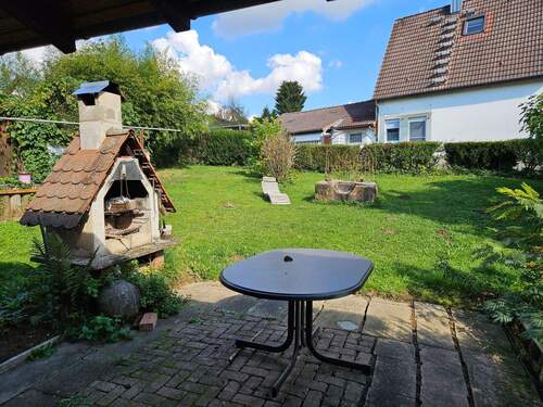 Gartenansicht mit Terrasse - Grundstück zum Kaufen in Wiesloch