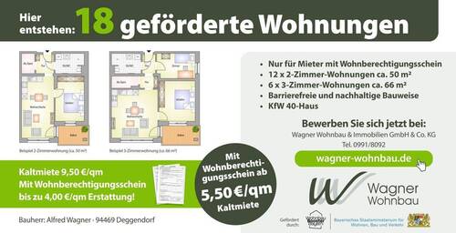 Informationen - 2 Zimmer Etagenwohnung zur Miete in Plattling