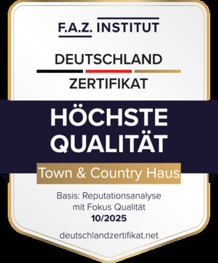 FAZ-Siegel_Hoechste Qualitaet_2025_Town & Country Haus - 