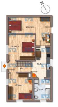 Obergeschoss Wohnhaus - 