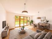 Wohnzimmer mit Gartenzugang - 