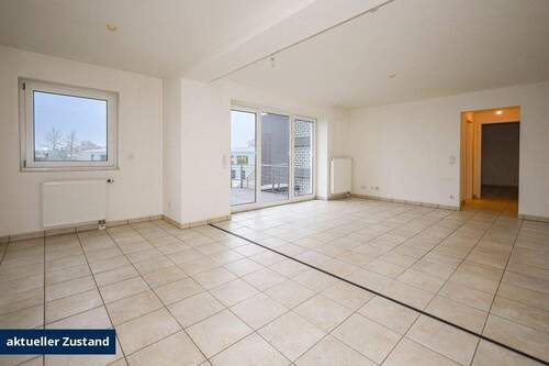 aktueller Zustand Wohn- und Essbereich - 2 Zimmer Etagenwohnung zum Kaufen in Langenfeld (Rheinland) / Immigrath