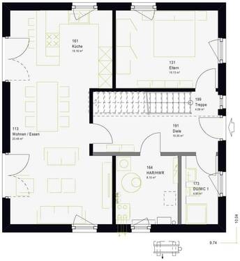 Erdgeschoss - Einfamilienhaus mit 138,00 m&sup2; in Beckum-Roland zum Kaufen