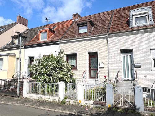 Bild 1 - PURNHAGEN-IMMOBILIEN - Reihenmittelhaus in ruhiger Nebenstraße von Bremen-Gröpelingen!