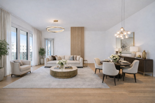 Wohnzimmer-Alternative Möblierung mit KI - 