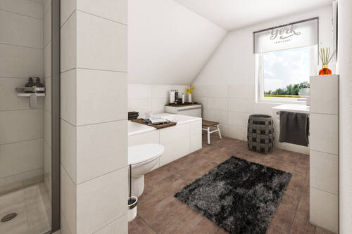 Landhaus-142-Badezimmer-Fliesenvariante-02 - Einfamilienhaus mit 158,00 m&sup2; in Bielefeld zum Kaufen