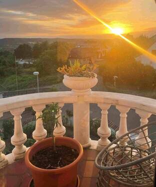 Sonnenuntergang - Blick vom Schlafzimmerbalkon - 
