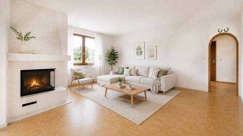 Wohnzimmer visualsiert - 7 Zimmer Einfamilienhaus in Würzburg