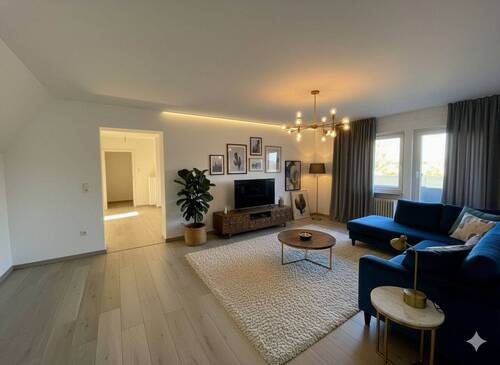 Wohnzimmer möbliert_KI - 