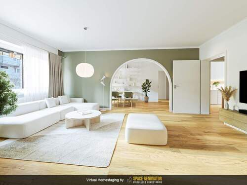 Wohnzimmer_visualisiert - 4 Zimmer Etagenwohnung in Münster