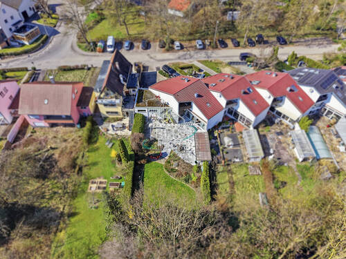 Luftansicht - Reihenendhaus mit 185,80 m&sup2; in Waiblingen / Bittenfeld zum Kaufen