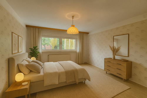 Schlafzimmer Digitales Homestaging - 2 Zimmer Etagenwohnung in Herne