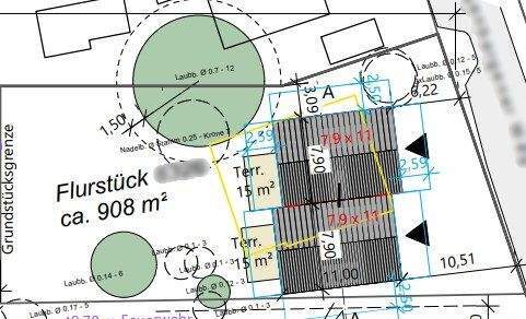 V9315b Ausschnitt Bauvorbescheid Vordergrundstück - Grundstück in Hamburg zum Kaufen