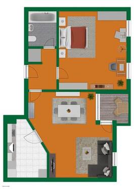 Bild 4 - Etagenwohnung mit 82,00 m&sup2; in Weil am Rhein zur Miete