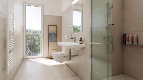Munstead Wood_Badezimmer Visualisierung - 3 Zimmer Etagenwohnung in Berlin