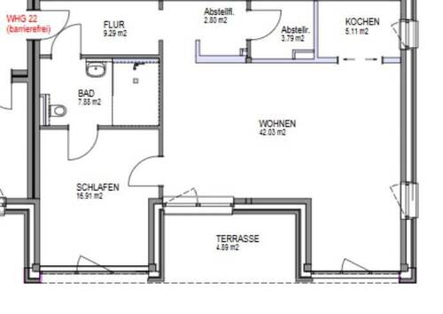 Erdgeschosswohnung 22 - 