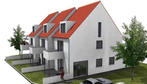 Bild 1 - Grundstück mit Baugenehmigung für 3 Stadthäuser mit Gartenanteilen und 6 Stellplätzen