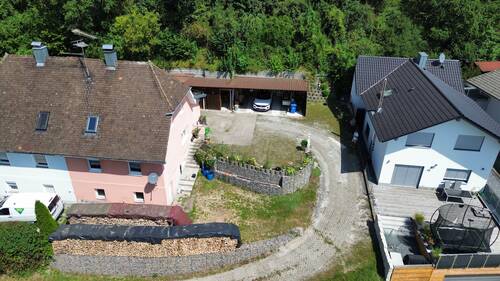 Luftbild - Doppelhaushälfte mit 103,00 m² in Bogen zum Kaufen
