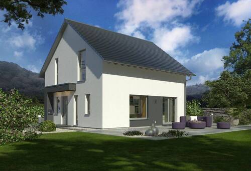 Ansicht Eingang/Garten - EINFAMILIENHAUS MIT OFFENER ARCHITEKTUR