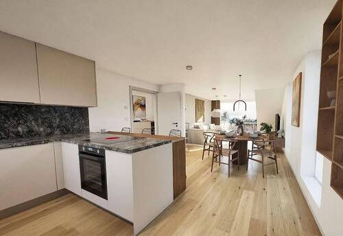 Perspektive Küche/Essen - Etagenwohnung mit 83,30 m² in Hausach zum Kaufen