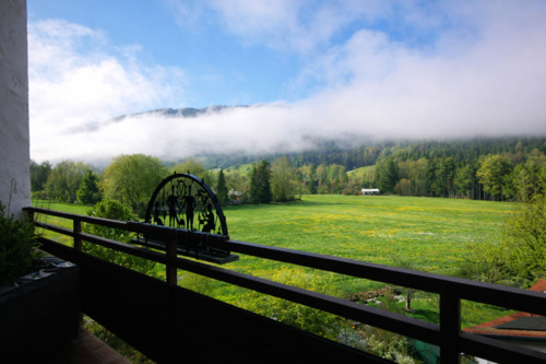 Blick vom Balkon - Exklusive Dachgeschosswohnung mit Galerie & traumhafter Aussicht