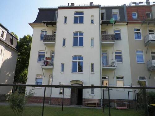 Hausrückseite.jpg - 2 Zimmer Etagenwohnung zur Miete in Zwickau / Pölbitz