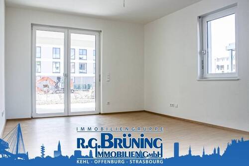 Wohnzimmer - 2 Zimmer Etagenwohnung zur Miete in Kehl