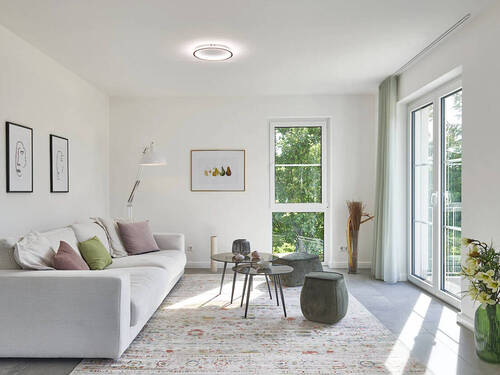 Beispiel-Wohnzimmer - 4 Zimmer Einfamilienhaus zum Kaufen in Landsberg am Lech