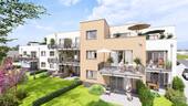 Gartenansicht - Letzte Gelegenheit: Barrierefreie Neubau-ETW in Eggenstein, 3 12-Zimmerwohnung im 1. OG mit Lift