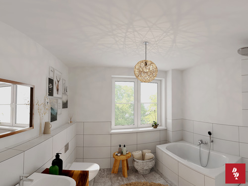 Visualisierung Badezimmer Wohnung 1 - 