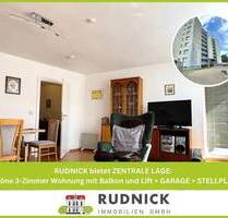 RUDNICK bietet ZENTRALE LAGE: Schöne 3-Zimmer Wohnung mit Balkon und Lift + GARAGE + STELLPLATZ - Wunstorf