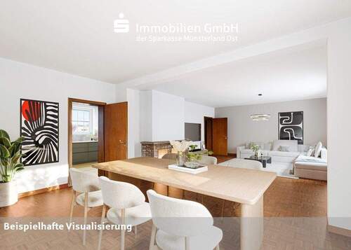 Wohn-/Essbereich - 4 Zimmer Bungalow in Ostbevern