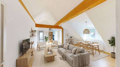 Wohn- und Essbereich (Einrichtungsbeispiel) - 3 Zimmer Etagenwohnung in Ingolstadt