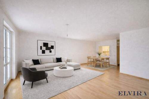 Wohn-/ Essbereich Staging - 1 Zimmer Etagenwohnung zum Kaufen in München