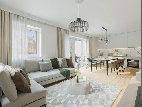 Visualisierung Wohnbereich - Beispielwohnung - 