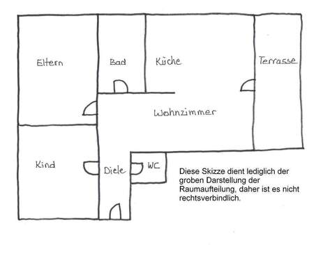 Skizze zur Raumaufteilung - 