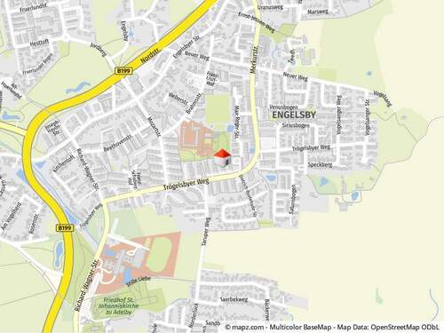 Objektlage - Etagenwohnung mit 67,10 m&sup2; in Flensburg zur Miete