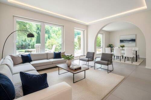 Wohn-/Essbereich visualisiert - Einfamilienhaus mit 248,50 m² in Rödermark zum Kaufen