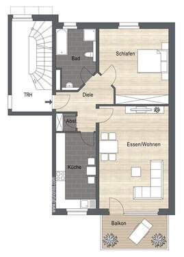 Obergeschosswohnung - 