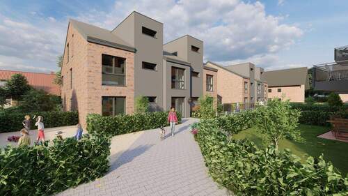 Visualisierung - St. Mauritz: Hochwertige Erdgeschosswohnung im architektonischen Ensemble