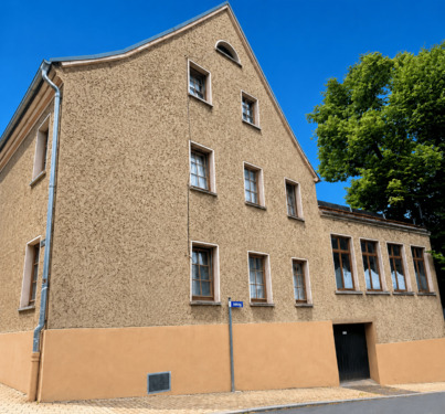 Seitenansicht mit Gewerblichen Anbau & Dachterrasse.png - 6 Zimmer Einfamilienhaus in Meerane
