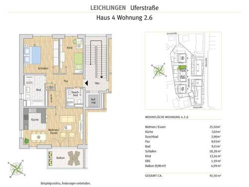 Leichlingen - Uferstr - Whg 4.2.6 - 3 Zimmer Etagenwohnung in Leichlingen